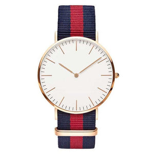 Canvas Flag Watch - Blue & Red